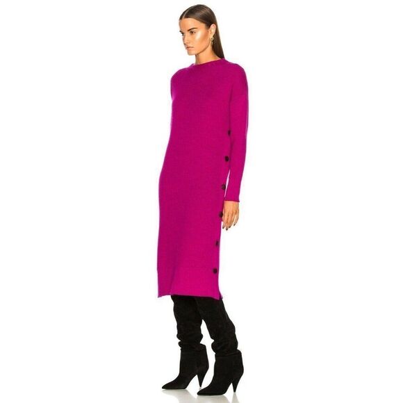 NEW MARA HOFFMAN Sz L FAYRE SWEATER DRESS RIBBED BUTTON MIDI MAXI DRESS - Picture 8 of 10